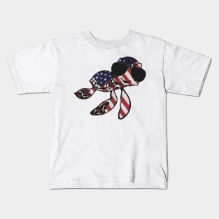 American turtle flag Kids T-Shirt